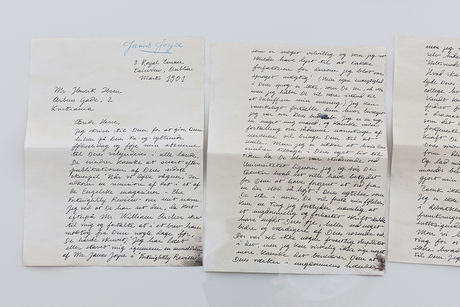 1 A Letter From Joyce To Ibsen. Forfalskning Av Originalt Brev. 2015 Foto Vegard Kleven