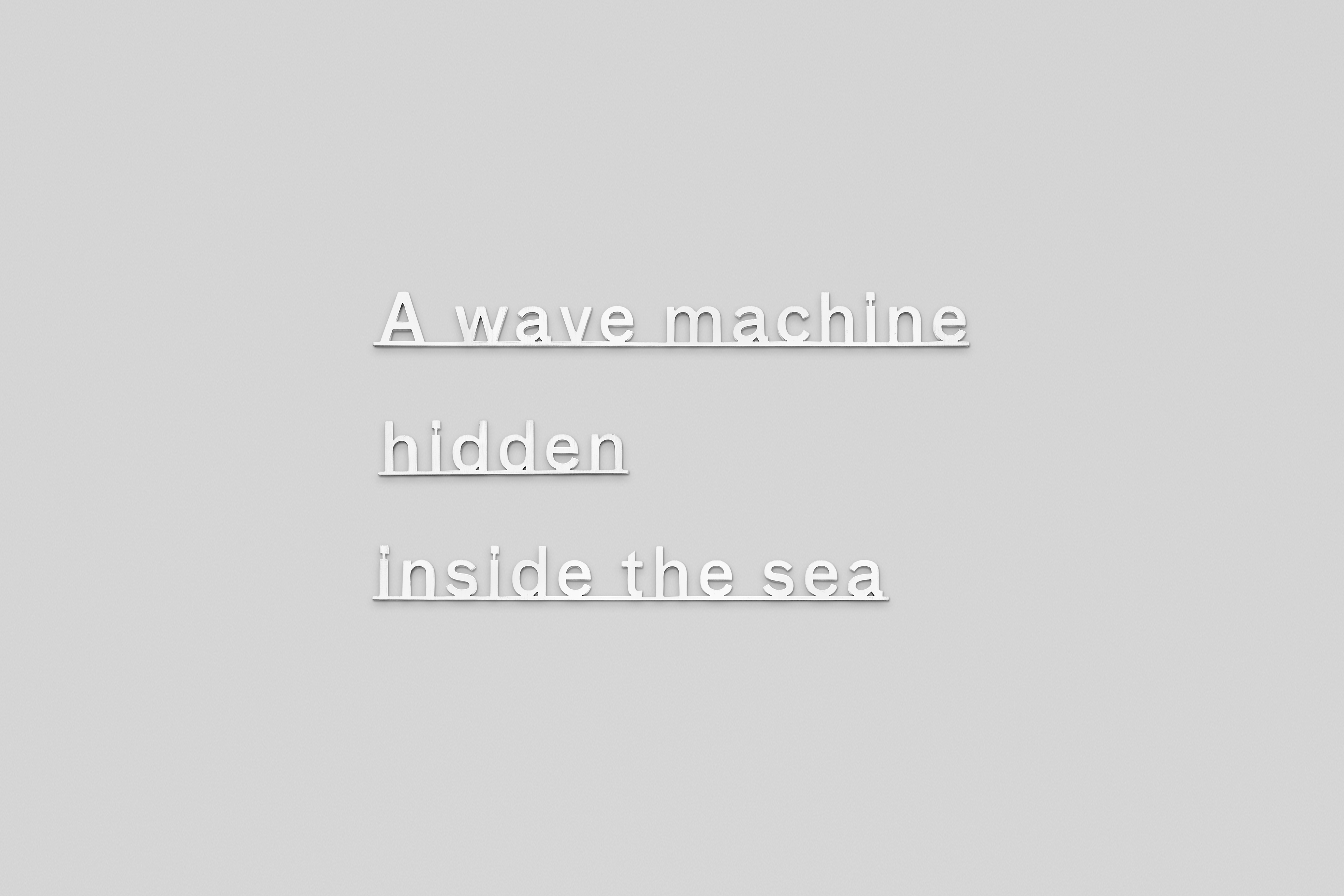 Katie Paterson, A Wave Machine Hidden Inside the Sea Photo © Ollie Harrop Courtesy of the artist, Ingleby Gallery, and James Cohan Gallery